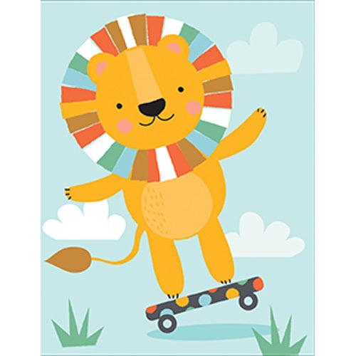 Lion Skateboard Mini Card