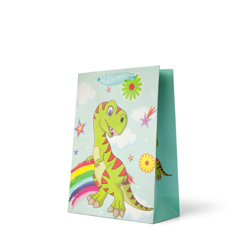 Gift Bag Medium: Dinosaur with Glitter