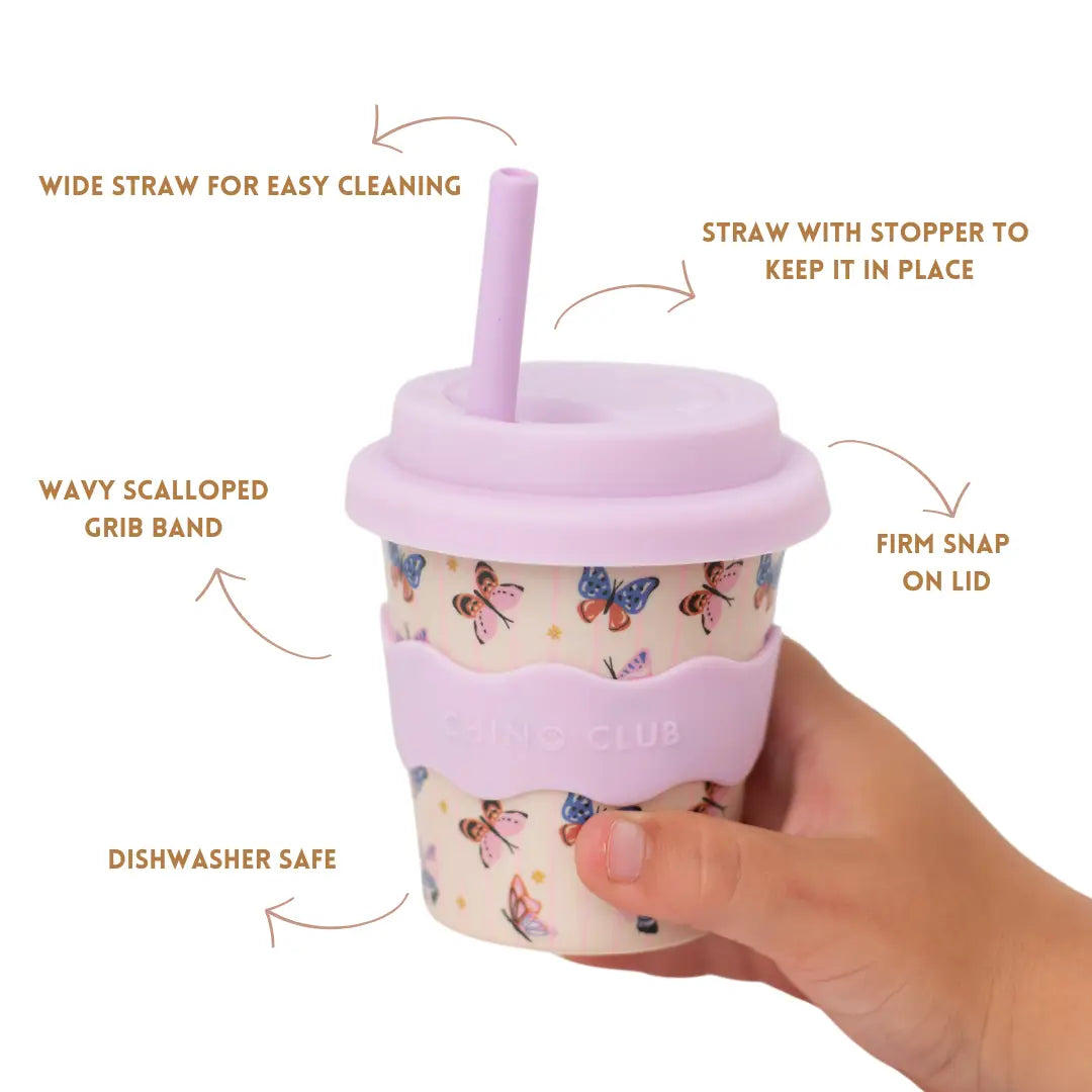 Chino Club Reusable Bamboo 120ml Cup - Butterfly