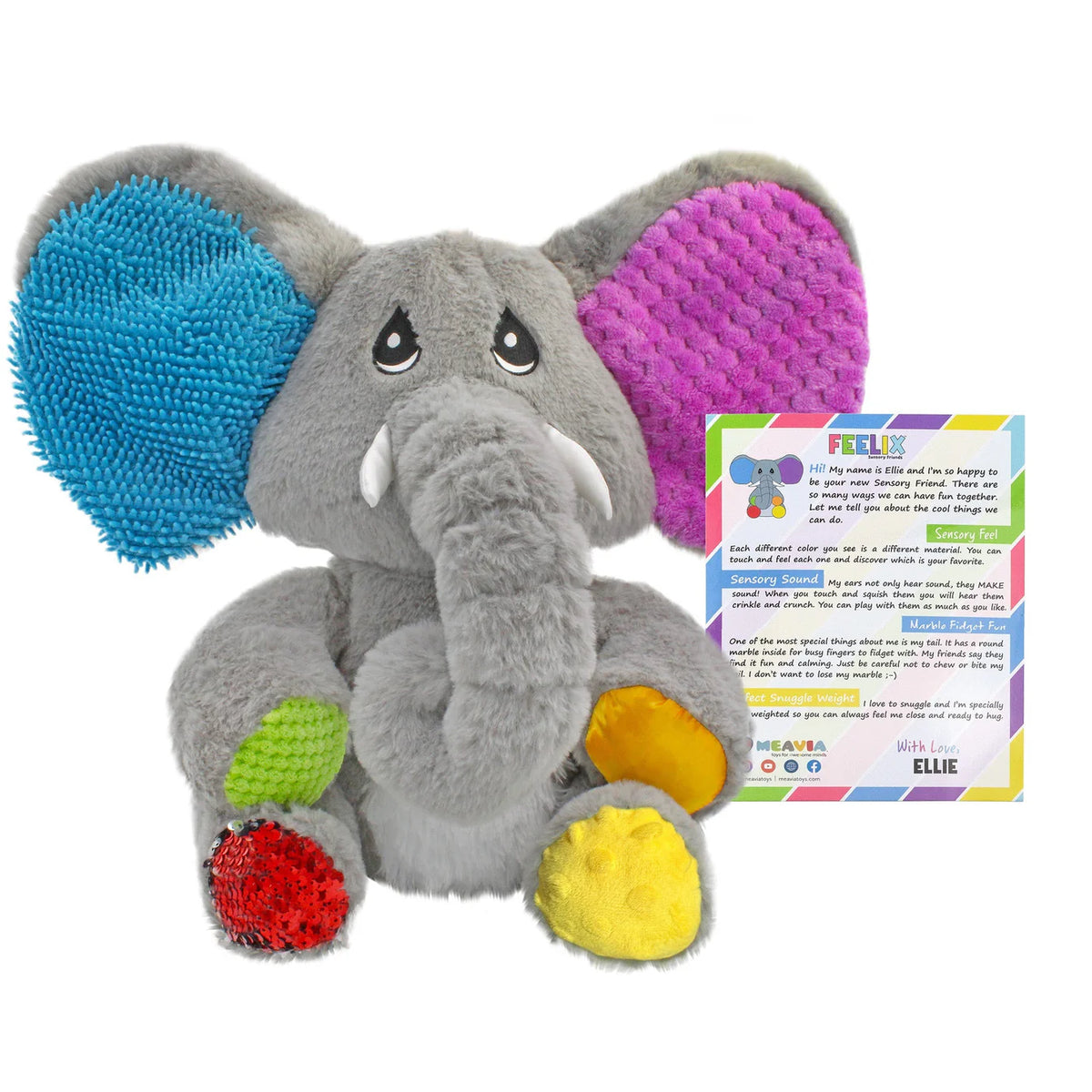 Meavia Sensory Plush Elephant
