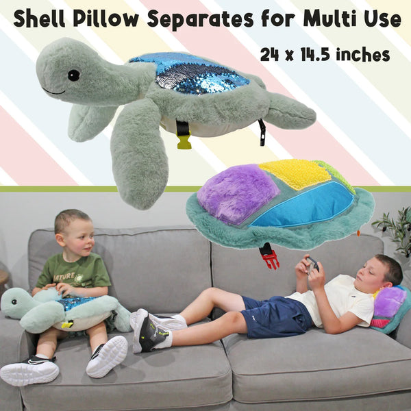 Weighted Sensory Turtle Lap Pad Plush - That's Cute!