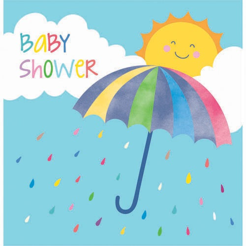 Glitter &quot;Baby Shower&quot; Umbrella Card