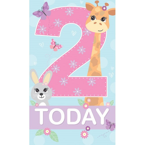 Two Today Flower Animals Card