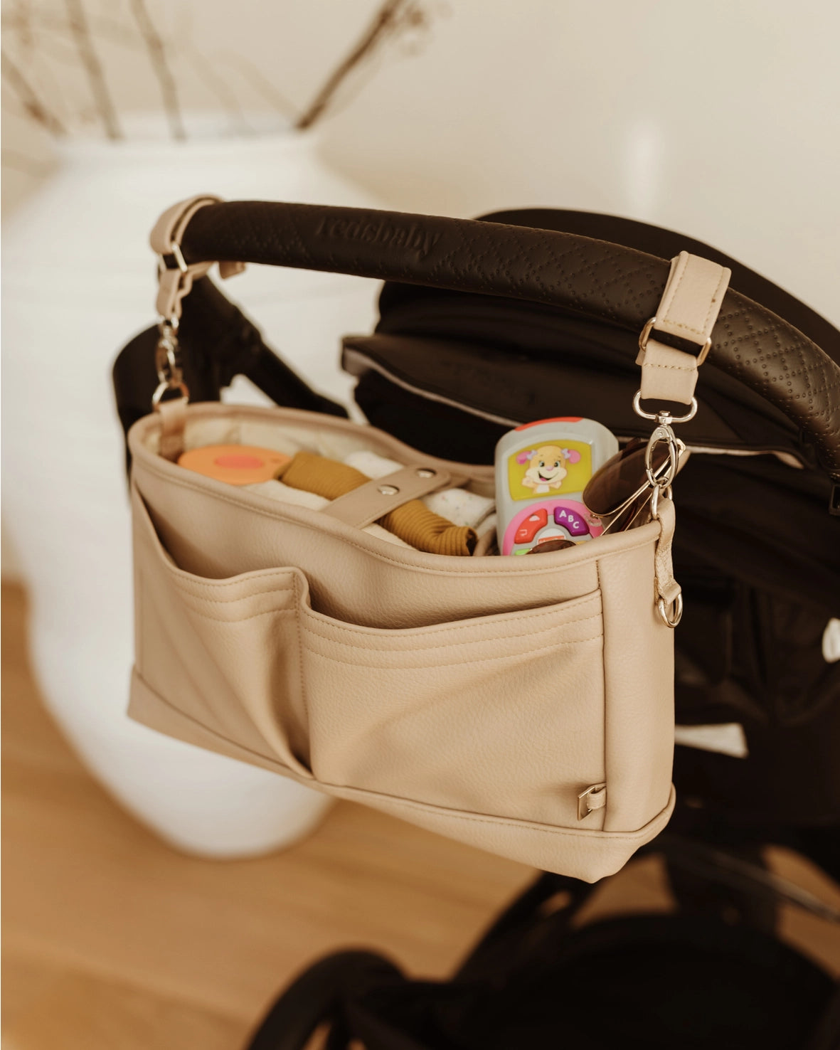 OiOi Stroller Organiser - Oat Dimple