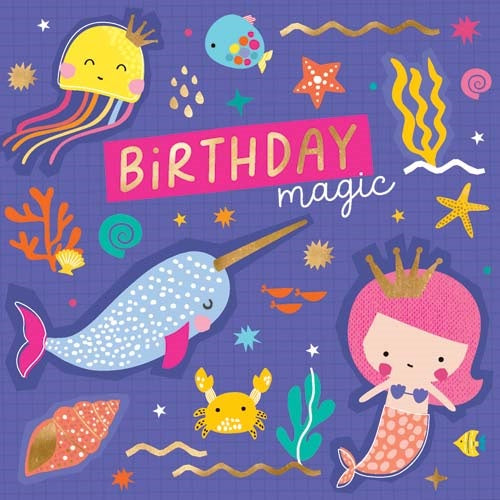 Birthday Magic Mermaid/Narwhale Card