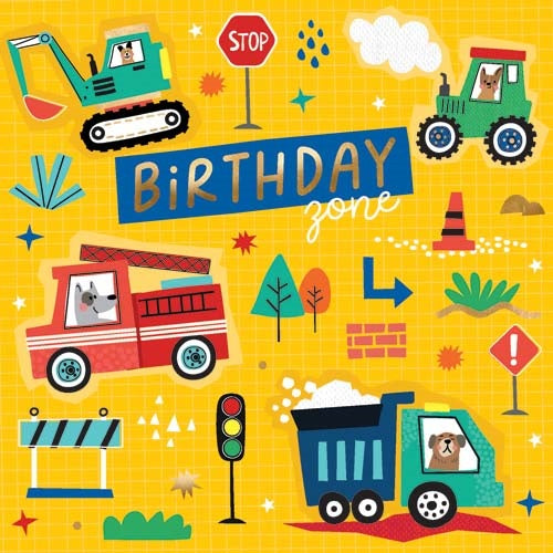 Birthday Zone Trucks Card