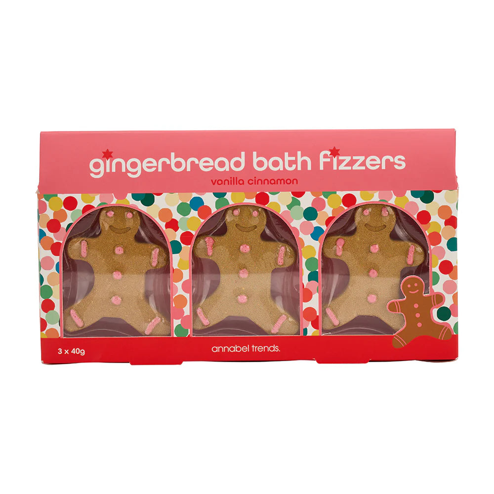 Gingerbread Men Bath Fizzers – Vanilla & Cinnamon (3pc)