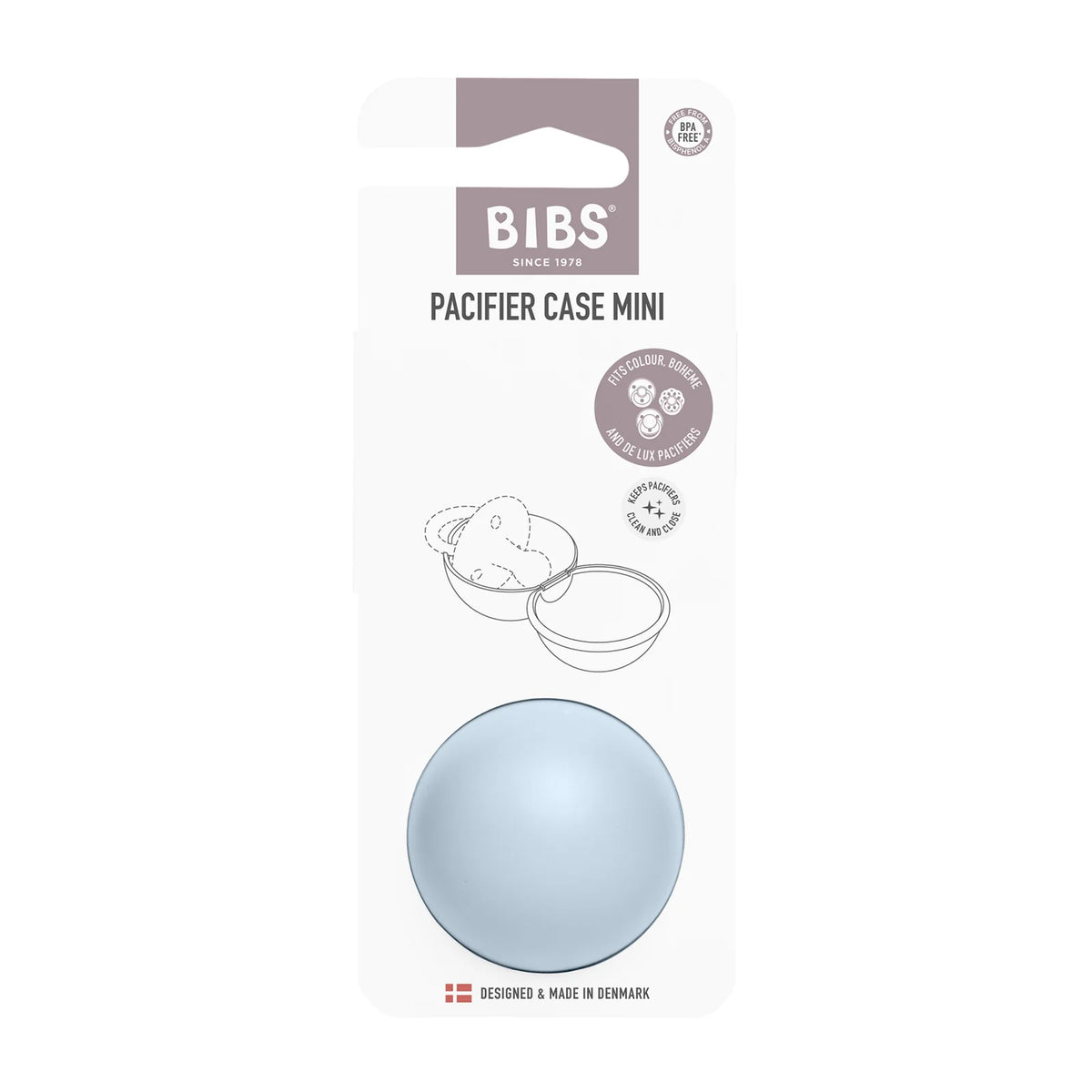 BIBS Pacifier Mini Case - Baby Blue