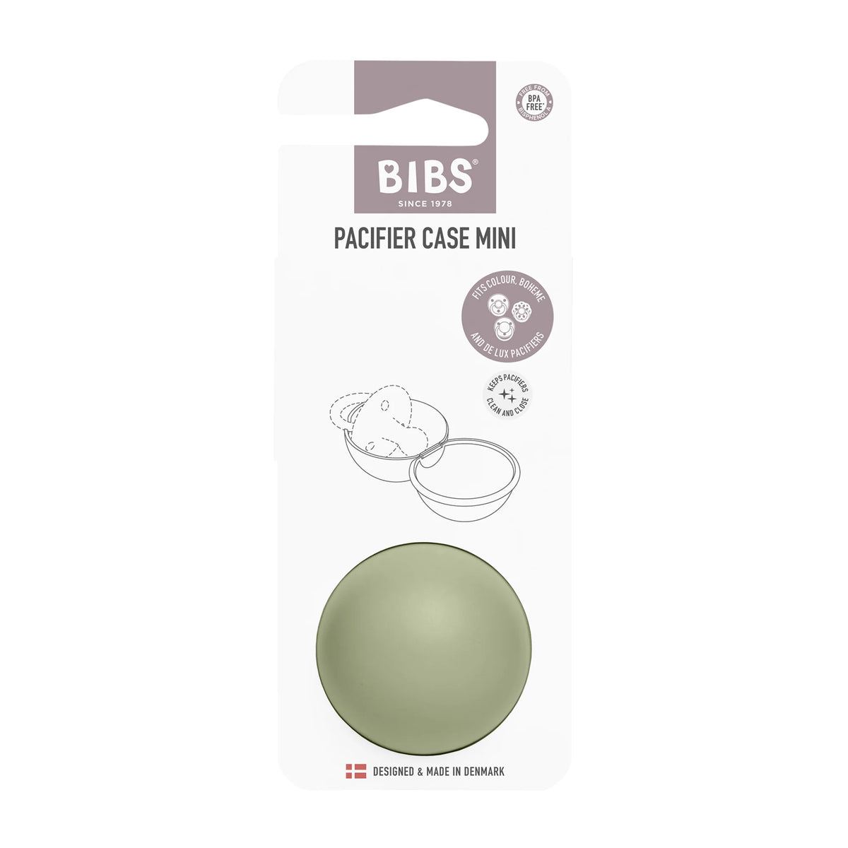 BIBS Pacifier Mini Case - Sage