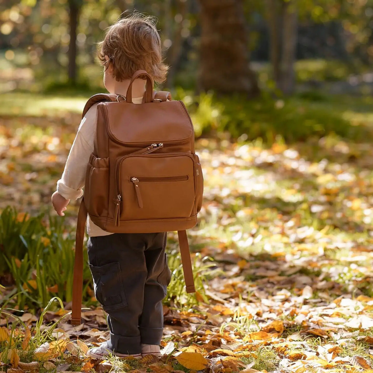 OiOi Mini Signature Backpack- Chestnut Brown