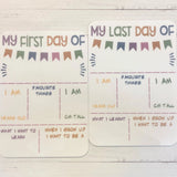 First & Last Day Board - Pastel