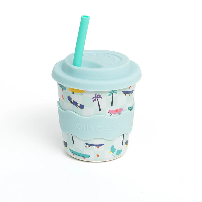 Chino Club Reusable Bamboo 240ml Cup - Skateboard Kids