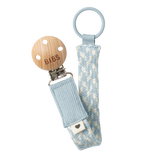 Pacifier Clip - Baby Blue/Ivory