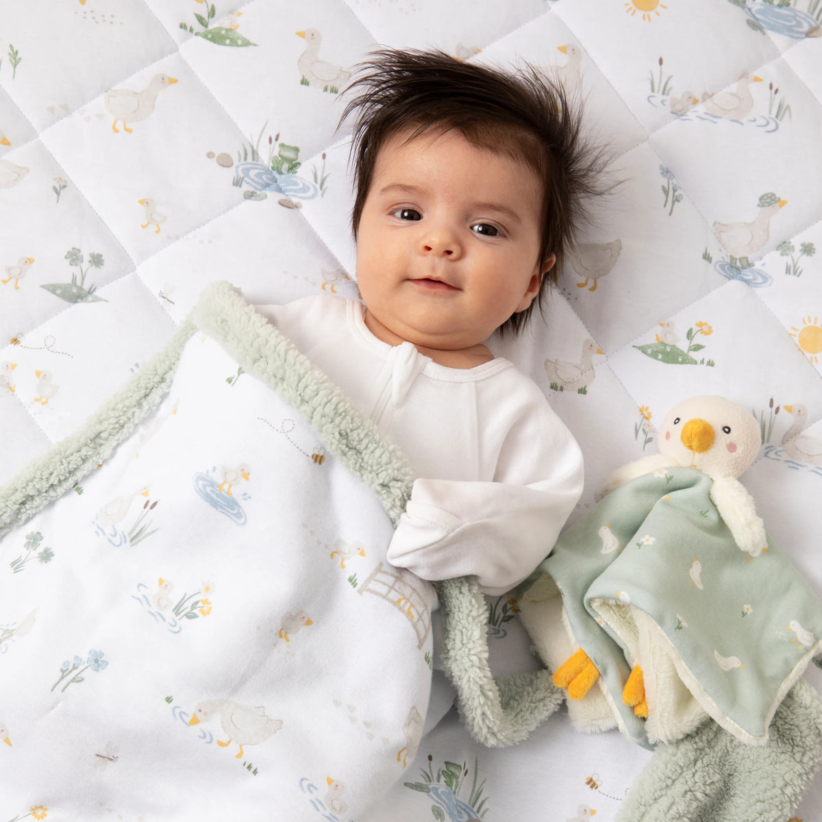 Living Textiles Sherpa Blanket - Goosey Goosey