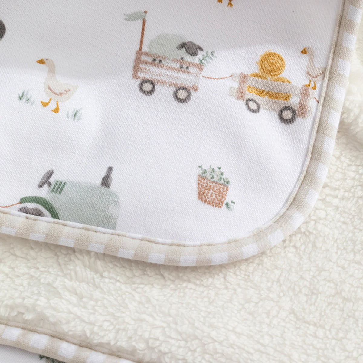 Living Textiles Sherpa Blanket - Tractor Ride