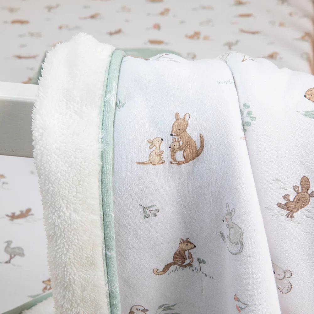 Living Textiles Sherpa Blanket - Australiana