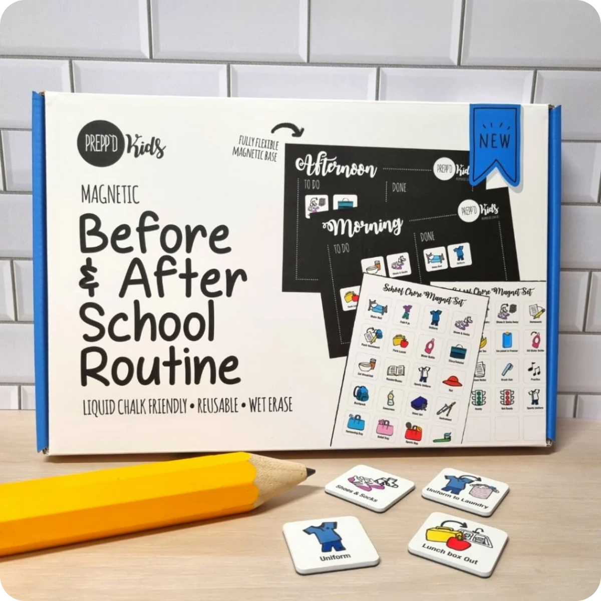 Prepp'd Kids Magnetic Before and After School Routine