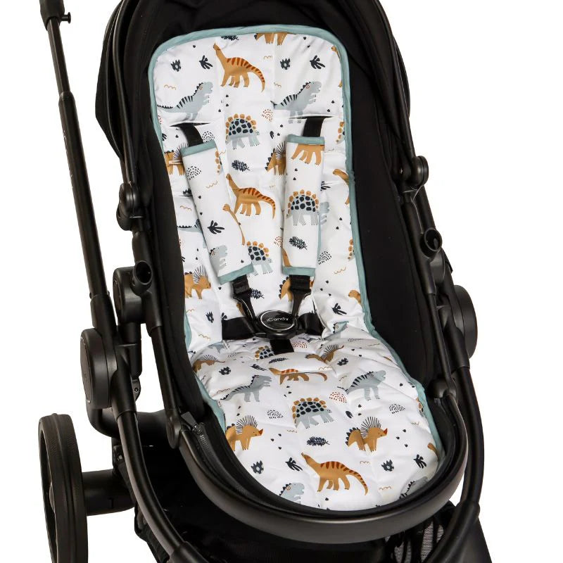 All4Ella Universal Pram Liner - Beige Dinosaurs