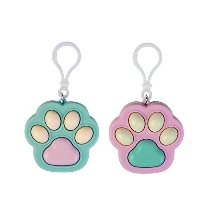 Cat Paw Click Fidget Keychain