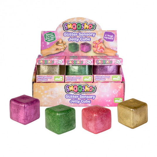 Smoosho&#39;s Glitter Sensory Jelly Cube