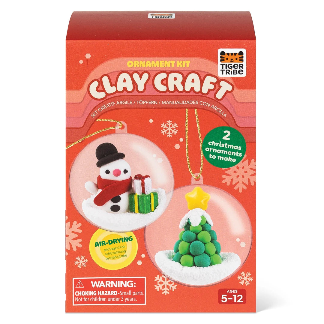Tiger Tribe Clay Craft - Ornament Kit - Snowman & Tree