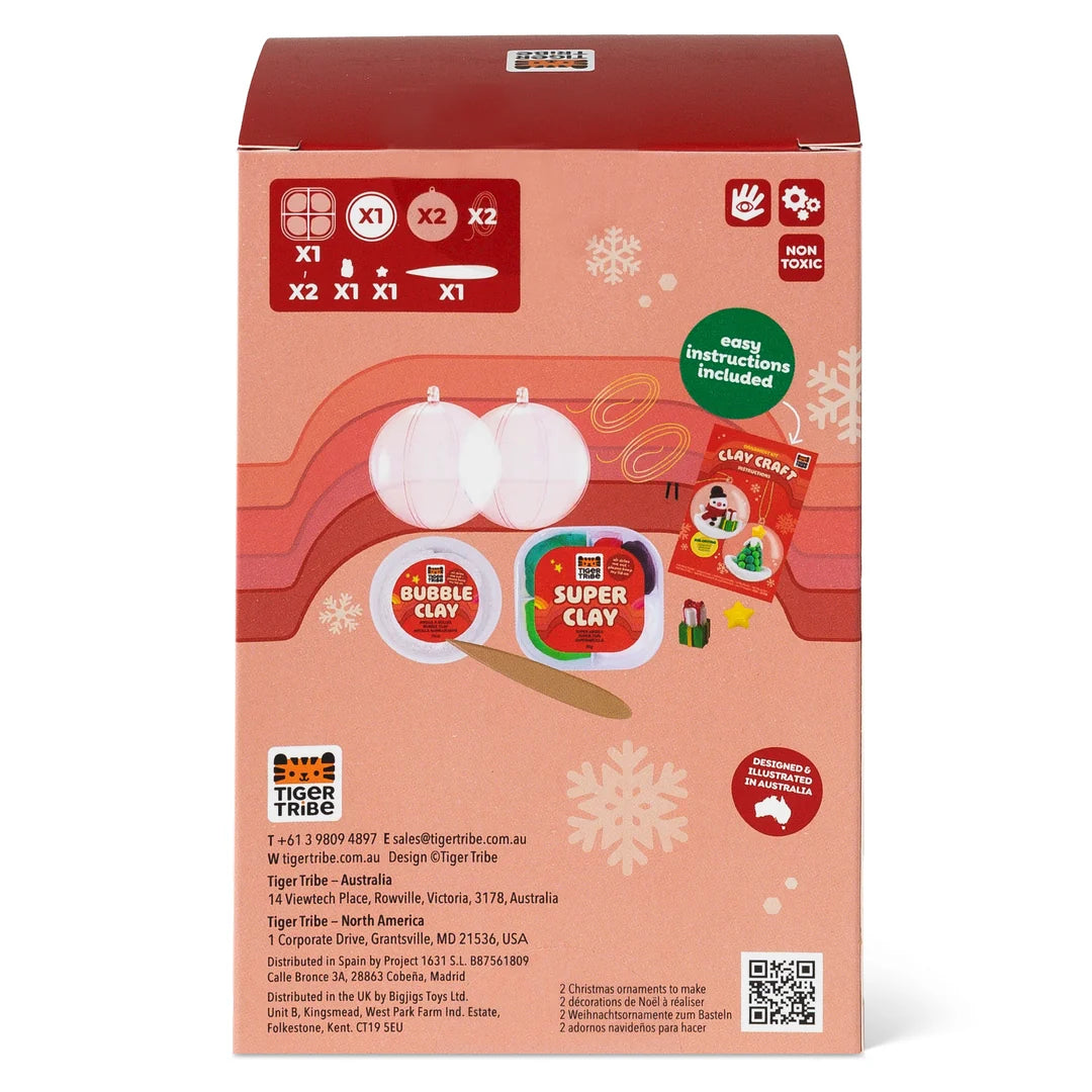 Tiger Tribe Clay Craft - Ornament Kit - Snowman & Tree