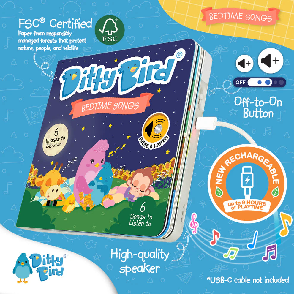 Ditty Bird Rechargeable Book - Bedtime Songs