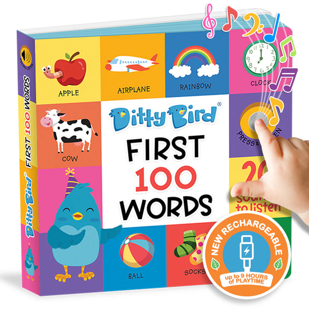 Ditty Bird Rechargeable Book - First 100 Words