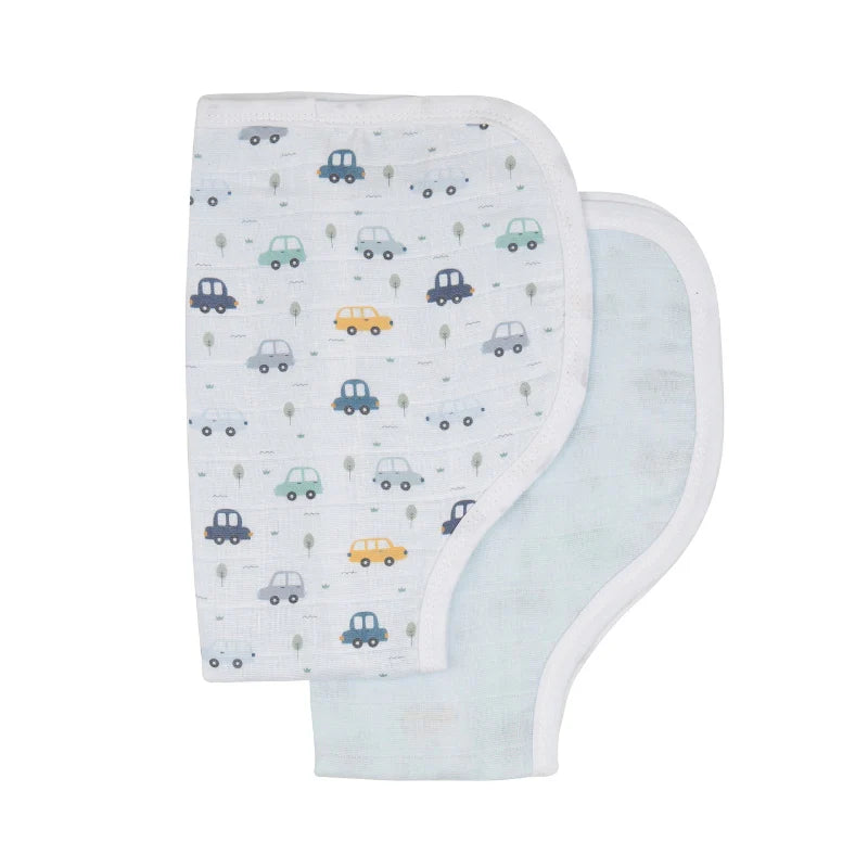 All4Ella Reversible Burp Cloth 2Pk - Beep Beep