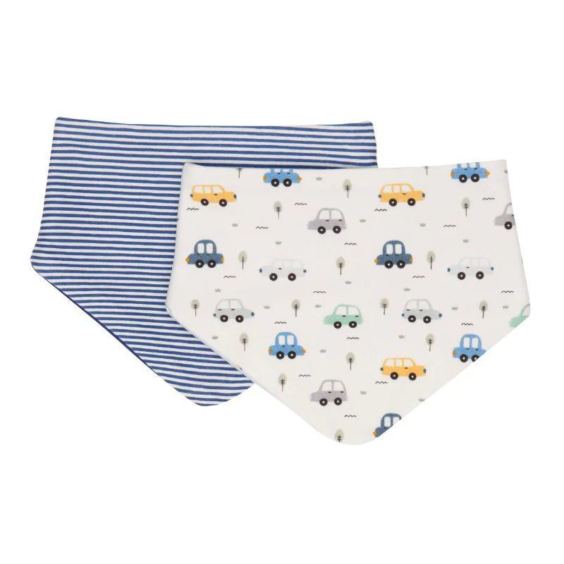 All4Ella Bandana Reversible Bibs 2 Pack - Beep Beep