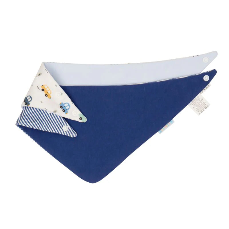 All4Ella Bandana Reversible Bibs 2 Pack - Beep Beep