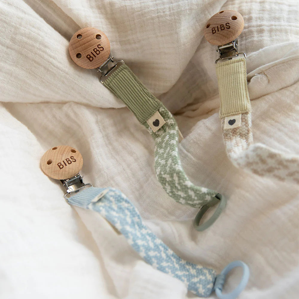 Bibs Pacifier Clip - Ivory/Vanilla