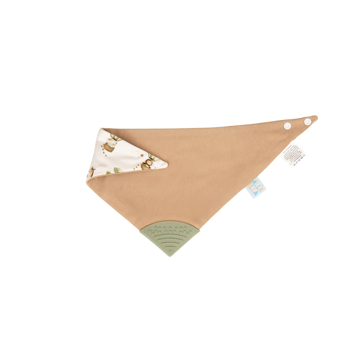 All4Ella Bandana Bib with Silicone Teether - Monkey