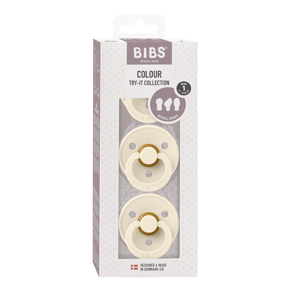 Bibs Dummies - Nipple Try-It 3pk - Ivory