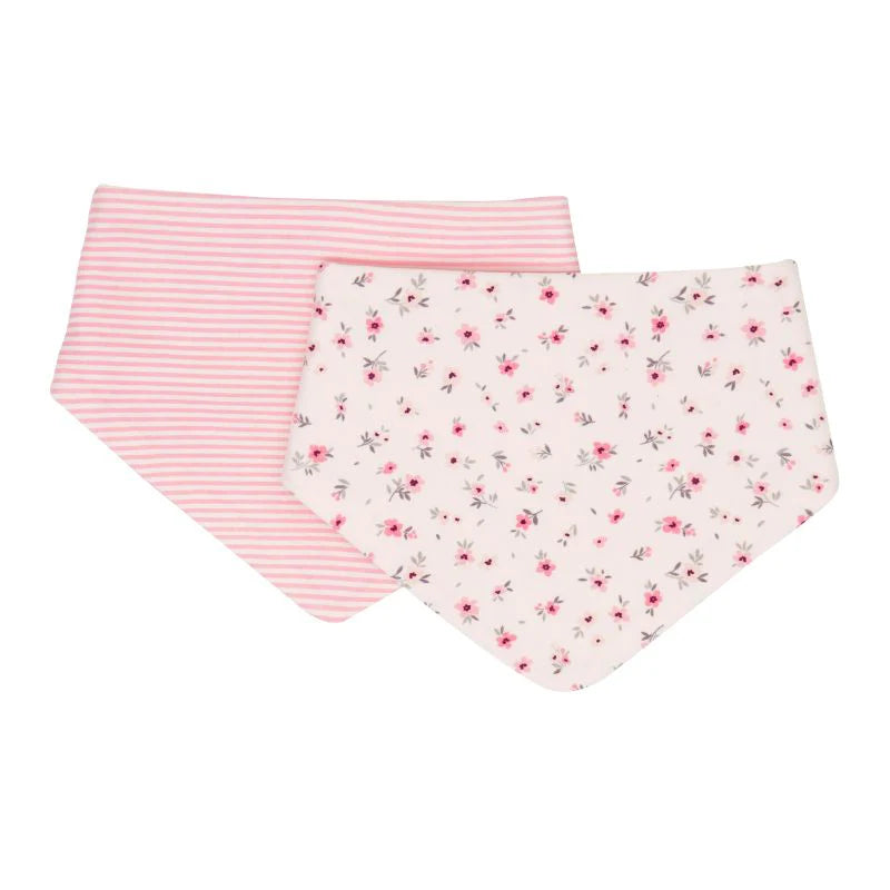 All4Ella Bandana bibs 2pk - Pink Petals