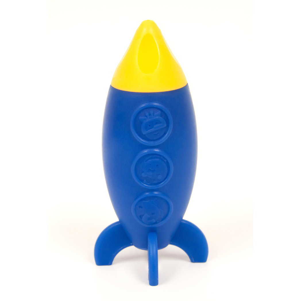 Marcus & Marcus Silicone Bath Rocket for babies, colour-changing soft silicone bath toy with water squirt feature