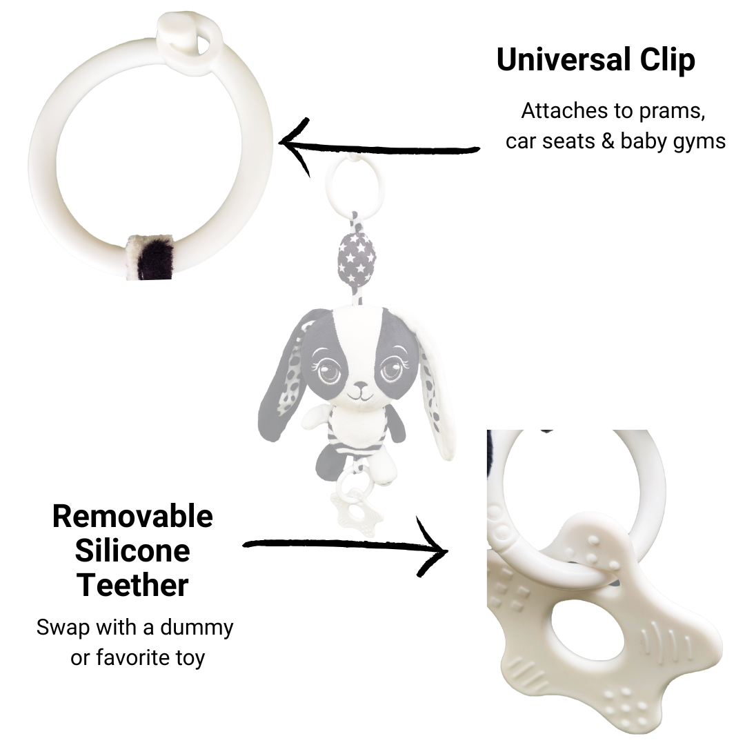 Young Wanderer Billie the Bunny – High Contrast Hanging Pram Toy