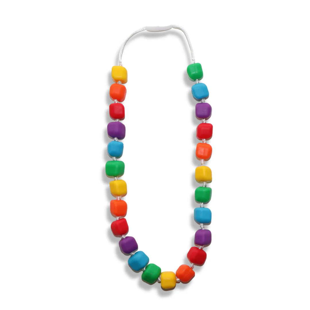 Jellystone Designs Princess and the Pea Chew Necklace - Rainbow