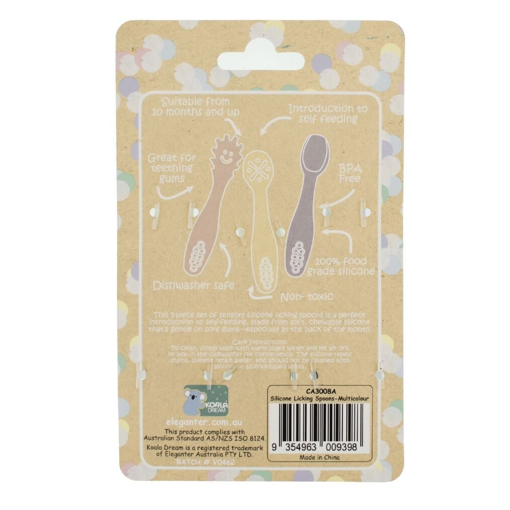 Koala Dream Sensory Silicone Licking Spoons