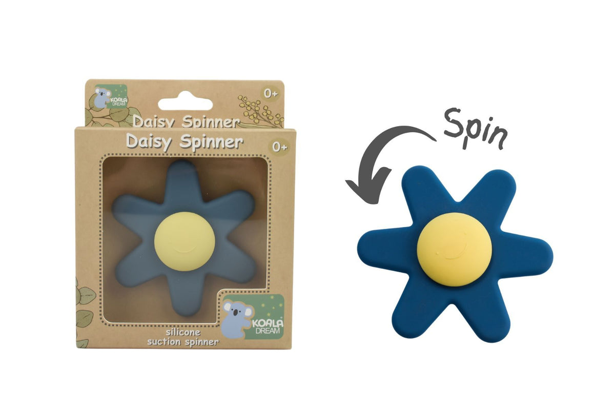 Koala Dream Daisy Silicone Suction Spinner - Blue