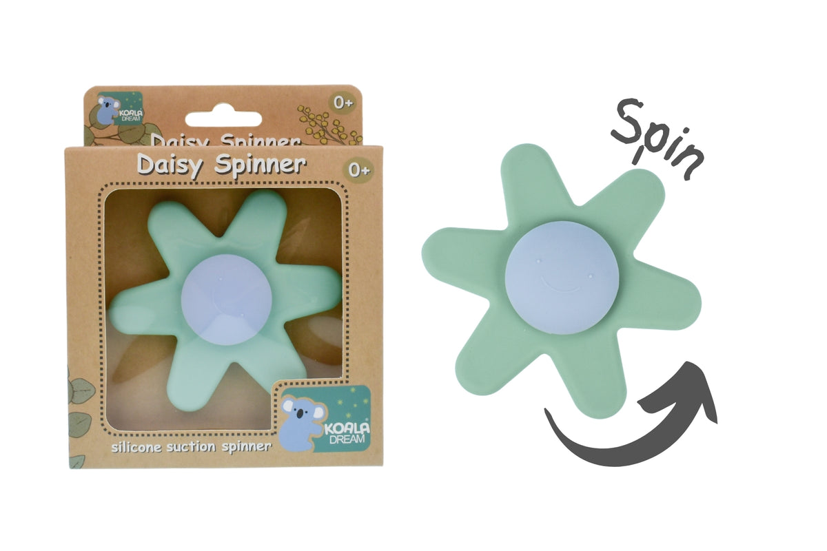 Koala Dream - Daisy Silicone Suction Spinner - Green