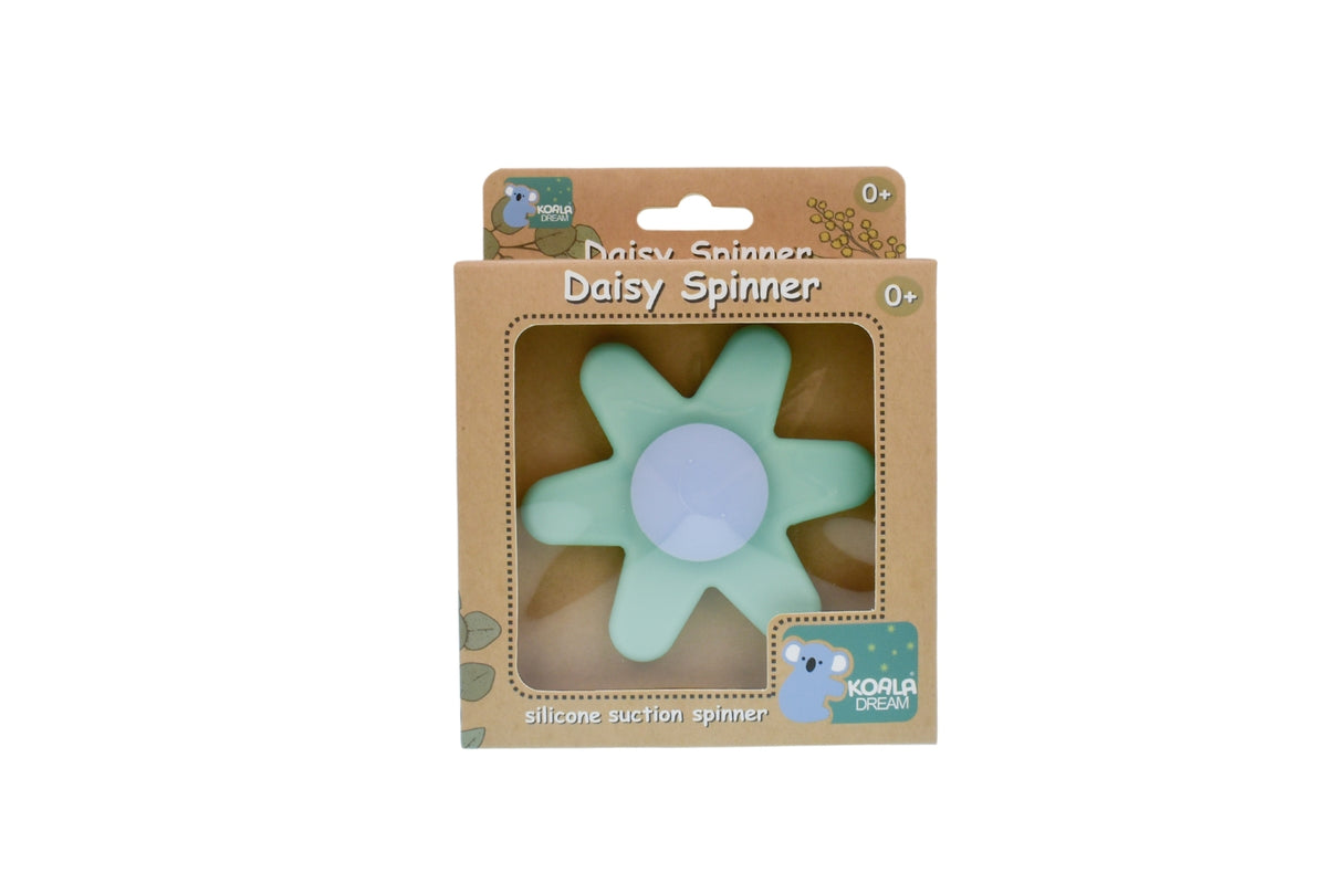 Koala Dream Daisy Silicone Suction Spinner - Green