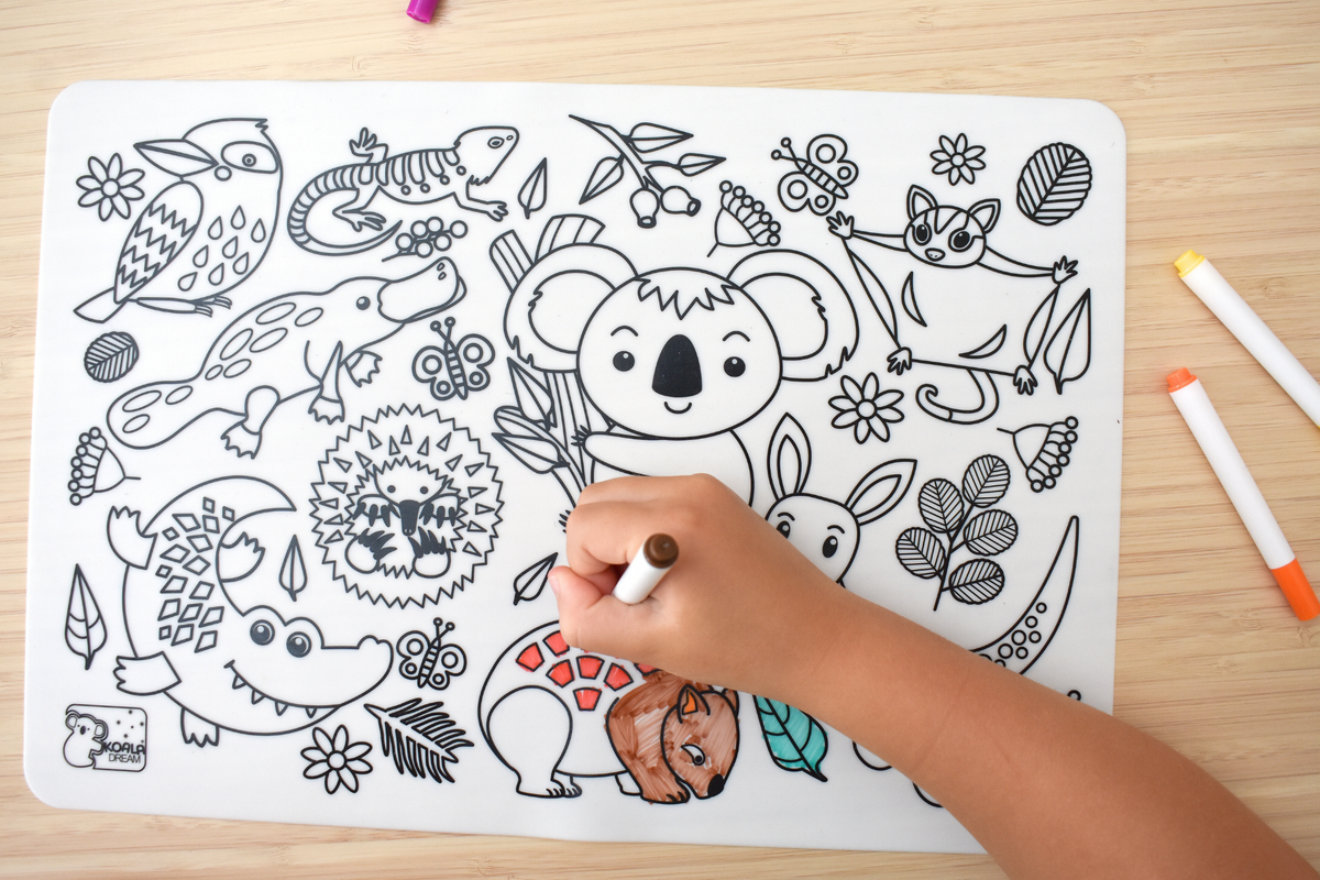 Koala Dream - Reusable Silicone Drawing Mat- Australian Animals