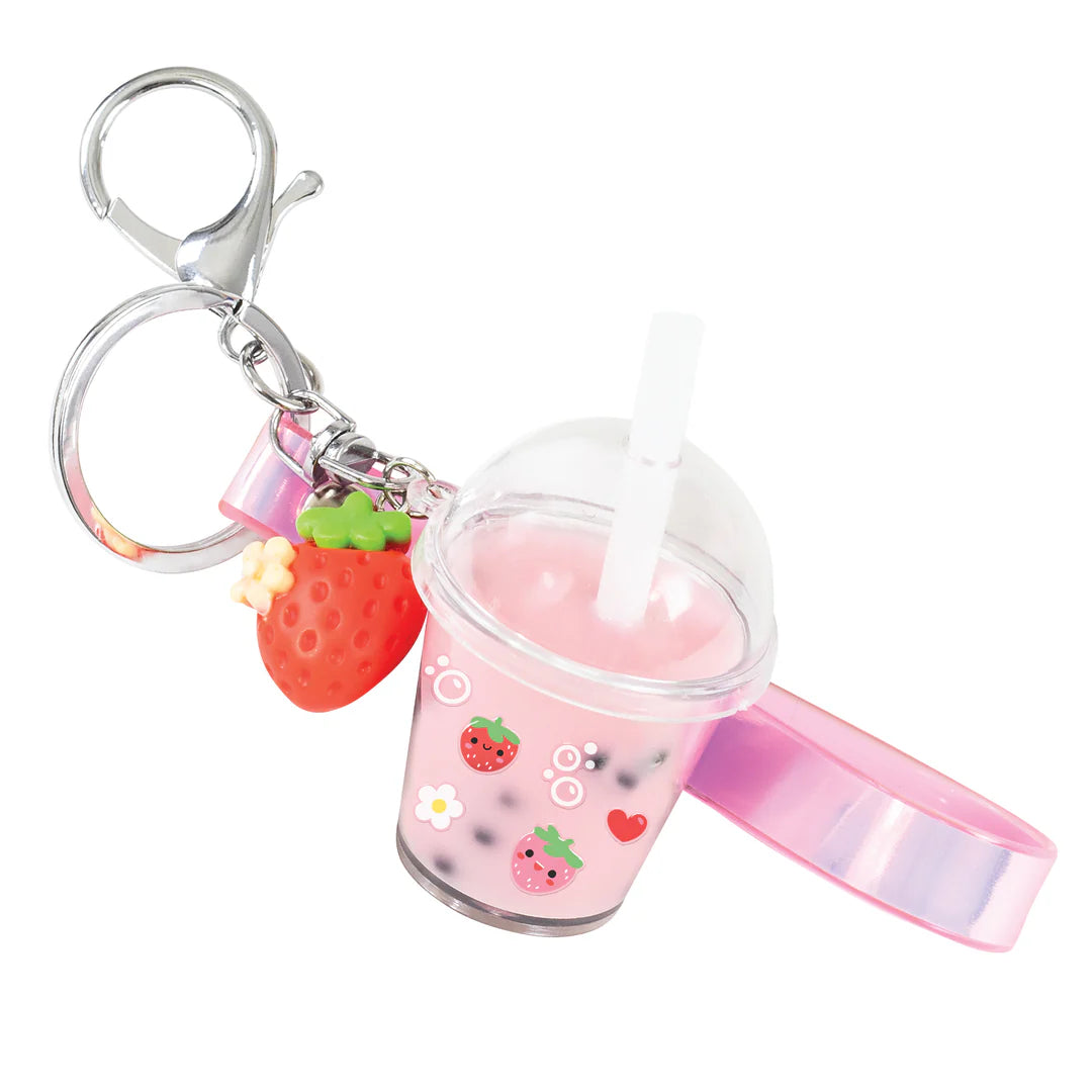 Tiger Tribe Bag Charm Kit - Strawberry Bubble Tea