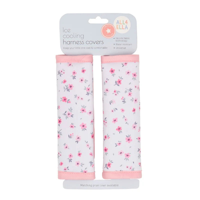 All4Ella Ice cooling harness covers - Pink Petals