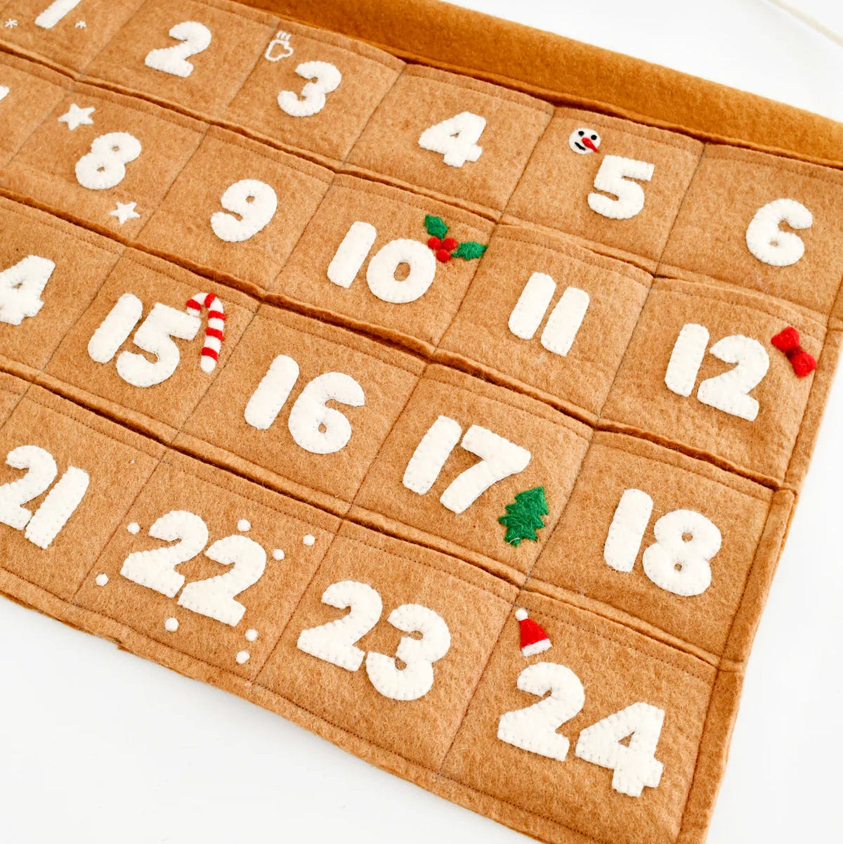 Tara Treasures Felt Christmas Advent Calendar - Gingerbread
