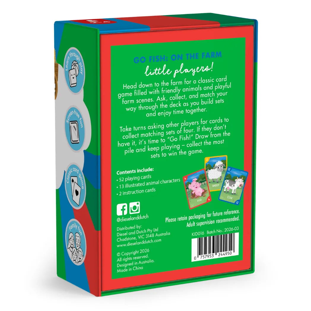 D&D Kids Go Fish On the Farm Card Game