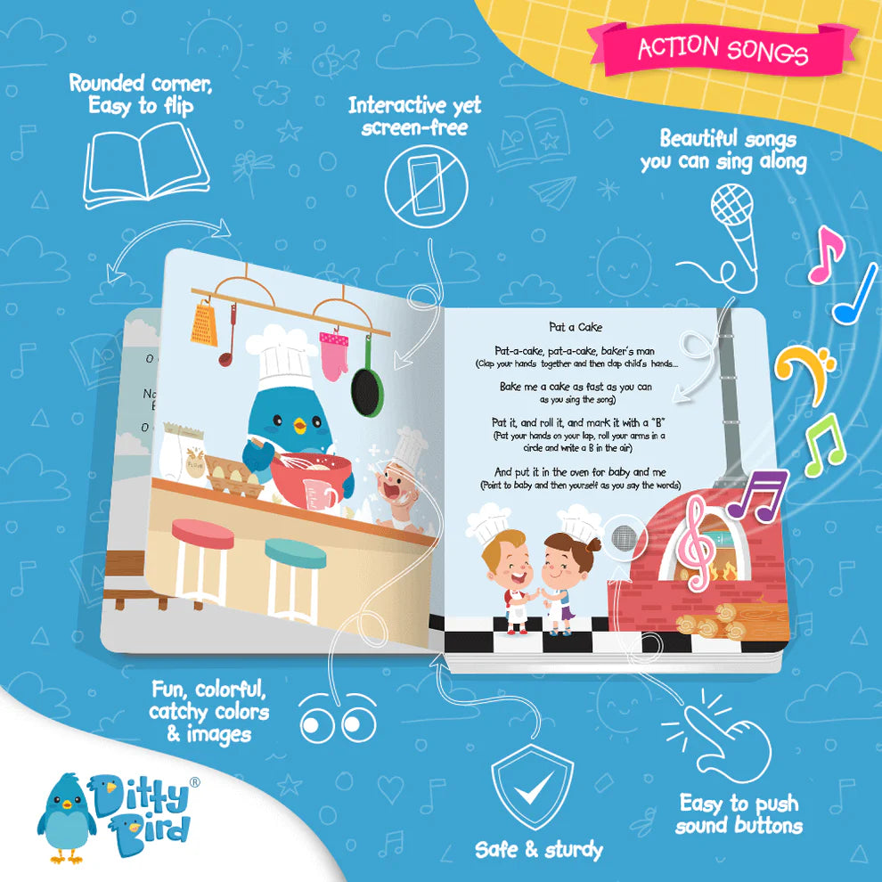 Ditty Bird Rechargeable Book - Action Songs