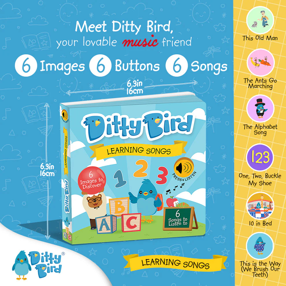 Ditty Bird Rechargeable Book - Learning Songs