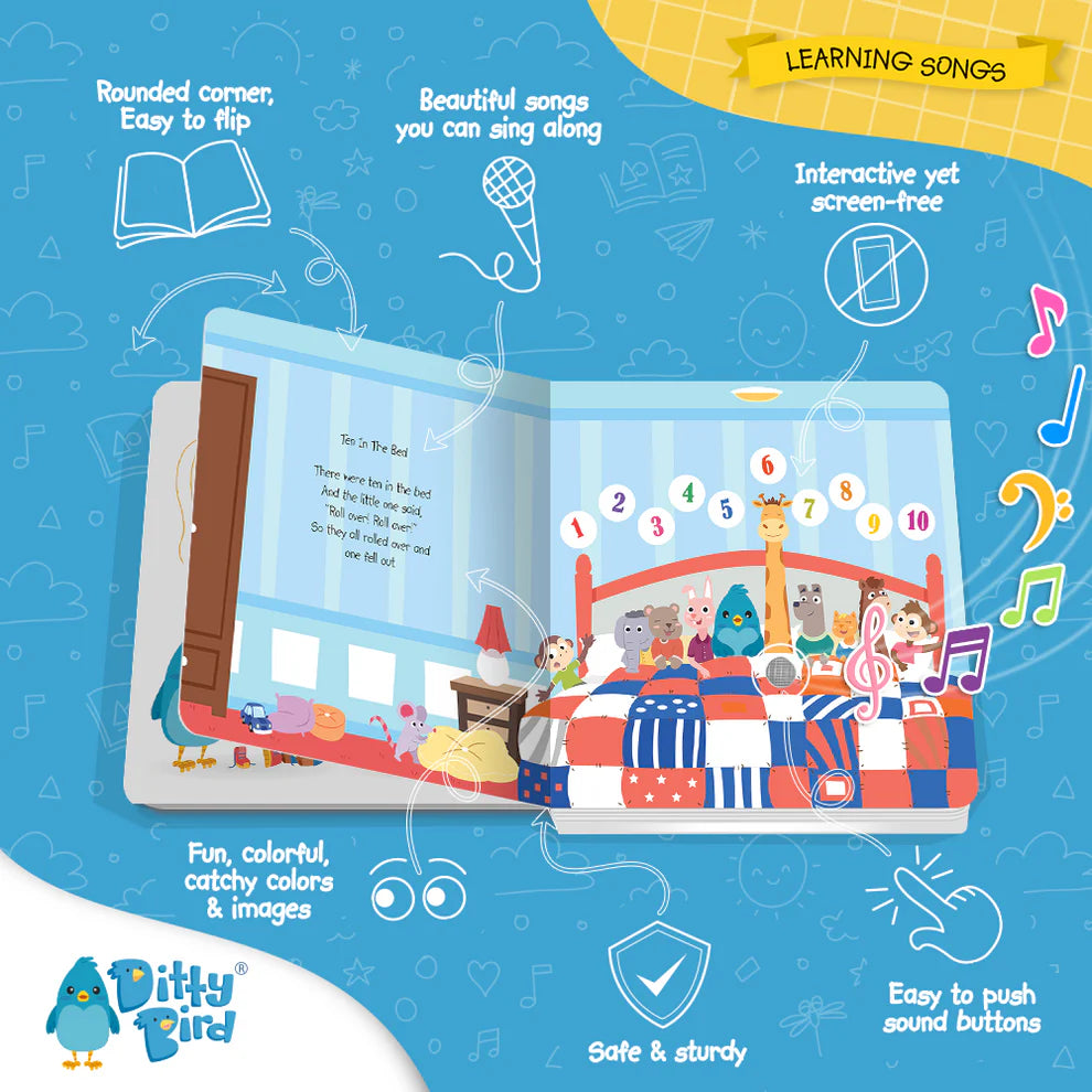 Ditty Bird Rechargeable Book - Learning Songs